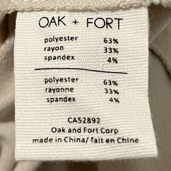 OAK + FORT Loose Fit Dress with Waist Strap - Cream - Size XS - Picture 6 of 7